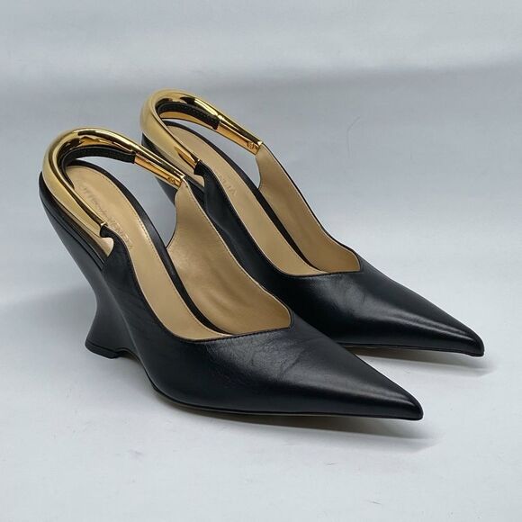 Bottega Veneta Punta 100 Leather Slingback Pumps size 37 - Picture 4 of 16